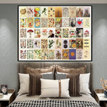 HASTHIP Wall Posters for Room Decor with 50PCS Retro Elements | 4x6in 300gsm Cardboard