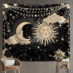 HASTHIP Sun and Moon Tapestry for Bedroom and Living Room with HD Print | 51x59 in Polyester Wall Art