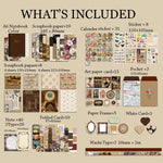 HASTHIP Journaling Kit for DIY Scrapbooking with 136 Vintage Stickers and A6 Notebook | Gift for Creative Artists