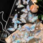 HASTHIP Butterfly Stickers Set for Scrapbooking and Journals with 80 Pieces | Holographic Waterproof TPE Design