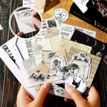 HASTHIP Scrapbooking Stickers for DIY Journaling and Diary Decoration featuring 120 Pieces Washi Paper Retro Designs