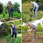 HASTHIP Gardening Manual Weeder for Lawn and Garden with 1.6m Adjustable Handle featuring 4 Claw Steel Design
