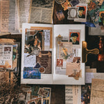 HASTHIP Vintage Scrapbook Supplies Pack for Art Journaling and DIY Albums | 200 Paper and Sticker Ephemera Kit