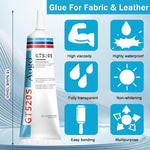 HASTHIP® Slow Dry Fabric Repair Liquid Glue Multi-Purpose Strong Bond Adhesive for Clothes, DIY Crafts Seamless Repair Glue for All Fabrics, Paper Crafts, Clay Craft, Felt Craft, 60ml, with 2 Pry Bars