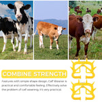 HASTHIP® 4Pcs Cattle Weaning Ring Spiky Weaning Nose Ring for Cattle Durable Plastic PVC Removable Screwing Fix Adjustable Weaning Nose Rings