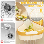 HASTHIP Triangular Kitchen Sink Drain Basket with Strong Suction Cups and Press-Release Emptying