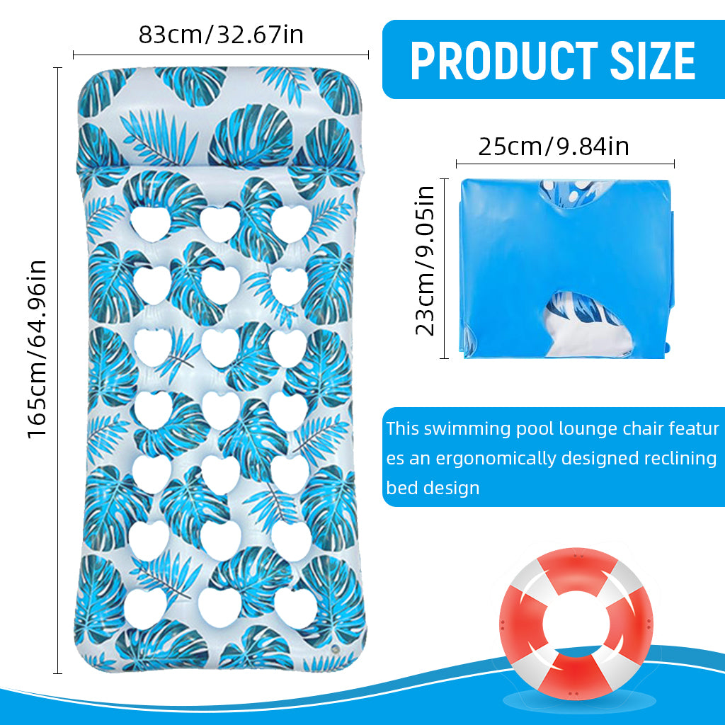HASTHIP® Inflatable Pool Lounger for Adult 5.25ft Long Swimming Pool Float Inflatable
