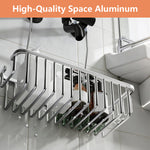 HASTHIP Aluminum Over-Door Shower Caddy, Tool-Free Hanging Storage, 28.5 × 12 × 9.6 cm