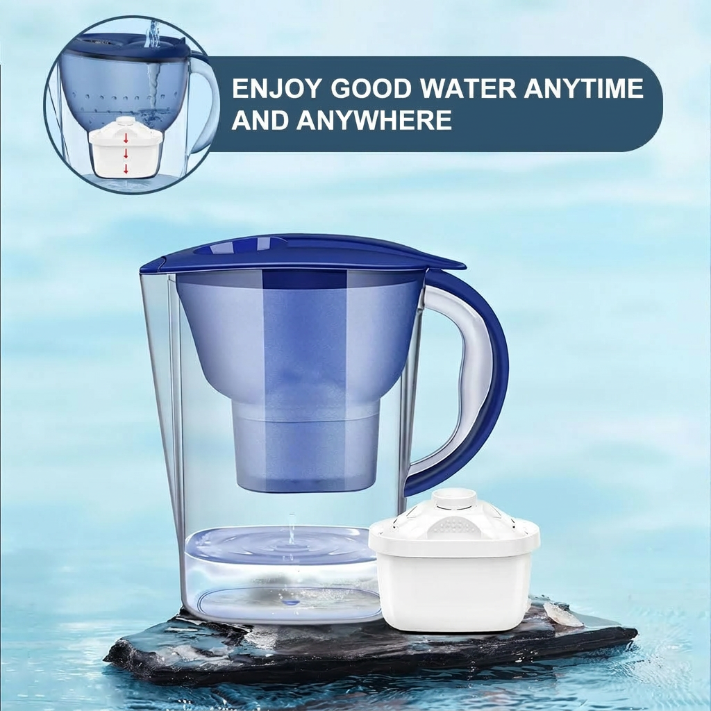 HASTHIP Compatible Brita Water Filter Pitchers with 6Pcs Replacement Filters 21 Gal Capacity | Improves Taste and Removes Odor