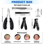 HASTHIP Ingrown Toenail Tools Kit, Wide Jaw Stainless Steel Nail Clippers for Seniors