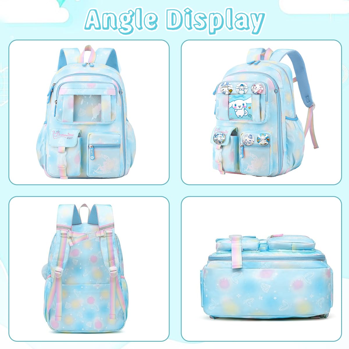 HASTHIP Cinnamoroll School Backpack for Girls