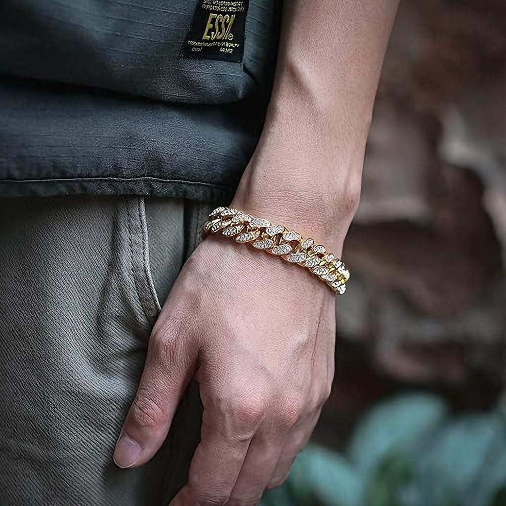 HASTHIP Men's Layered Chain Bracelet