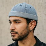 HASTHIP Brimless Mesh Docker Beanie Hat for Men