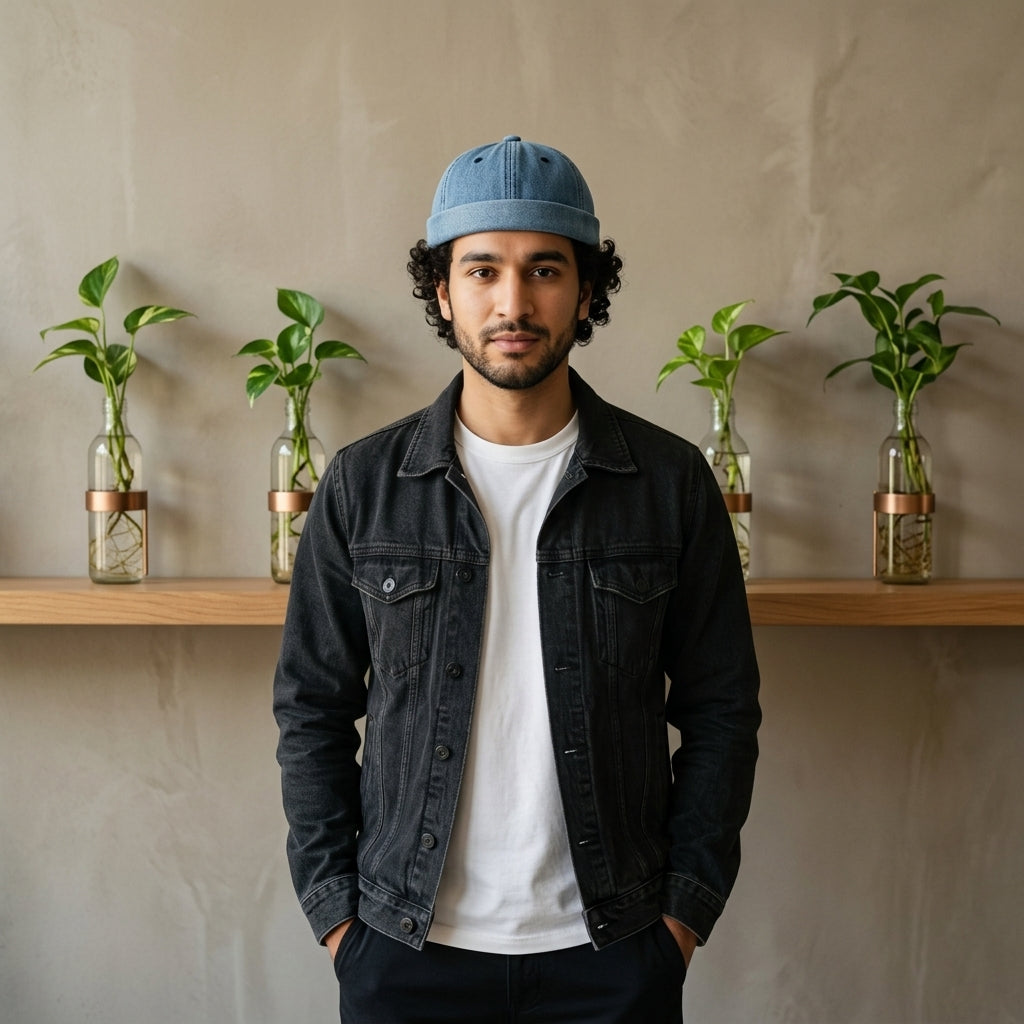 HASTHIP Brimless Mesh Docker Beanie Hat for Men