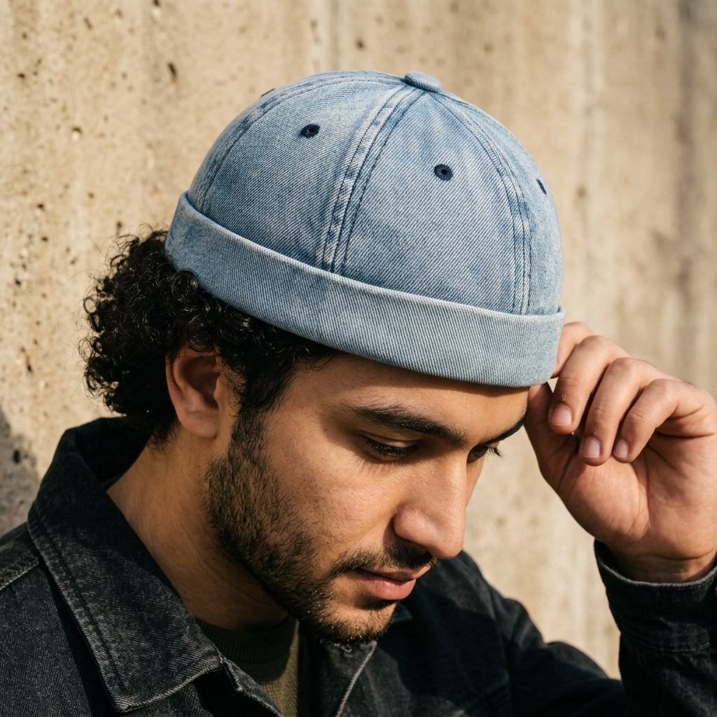 HASTHIP Brimless Mesh Docker Beanie Hat for Men