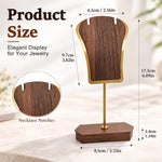 HASTHIP Necklace Display Stand with Weighted Wooden Base for Desktop Jewelry Storage