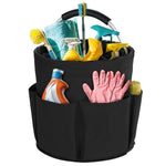 HASTHIP Foldable Cleaning Caddy with Handle, Six Pockets and Waterproof Oxford Fabric