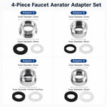 HASTHIP Tap Connector Adapter Kit with Stainless Steel Build and Four Thread Options for Household Use