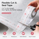 HASTHIP 3.2M x5.0CM PVC Trim Tape with Floral Print for Kitchen and Bathroom Corner Sealing