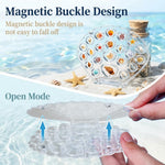 HASTHIP Acrylic Seashell Box Grid Organizer with 22 Compartments for Collectibles