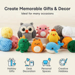 HASTHIP Beginner Crochet Kit with Video Tutorials and Extra Soft Yarn for Animal Projects