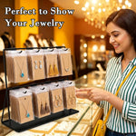 HASTHIP Earring Display Cards, 3.5x2.4 Inches, with 100 Cards, 200 Backs and 100 Bags