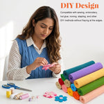 HASTHIP 8"x35" Stiff Felt Sheets, 12 Morandi Colours for Creative Crafts, Sewing and DIY Projects