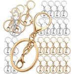 HASTHIP 20-Piece Metal Lobster Claw Clasps and Key Rings for DIY Crafts and Custom Accessories