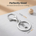 HASTHIP 20-Piece Metal Lobster Claw Clasps and Key Rings for DIY Crafts and Custom Accessories