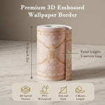 HASTHIP 3D Floral Peel-and-Stick Wallpaper Border, Water-Resistant Trim for Home Interiors