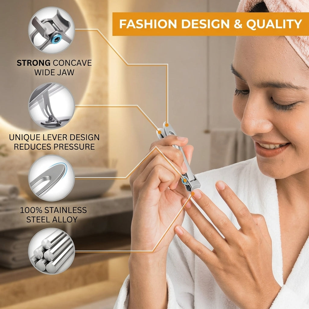 HASTHIP® 6-Piece Wide Jaw Nail Clipper Kit