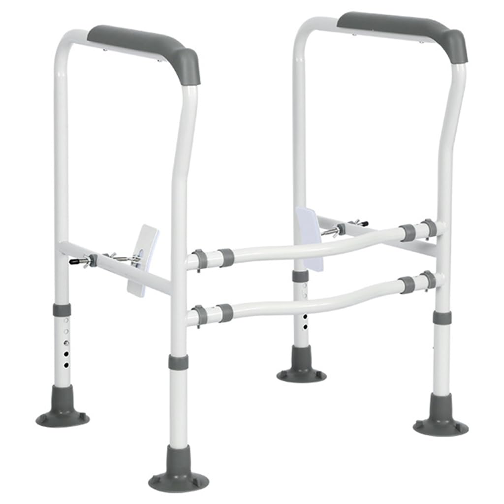 HASTHIP Adjustable Carbon Steel Toilet Safety Rail for Seniors