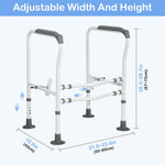 HASTHIP Adjustable Carbon Steel Toilet Safety Rail for Seniors