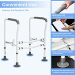 HASTHIP Adjustable Carbon Steel Toilet Safety Rail for Seniors