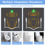 HASTHIP Adjustable Carbon Steel Toilet Safety Rail for Seniors