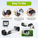 Step-by-step transparent ABS rat trap cage bait-station removal for home