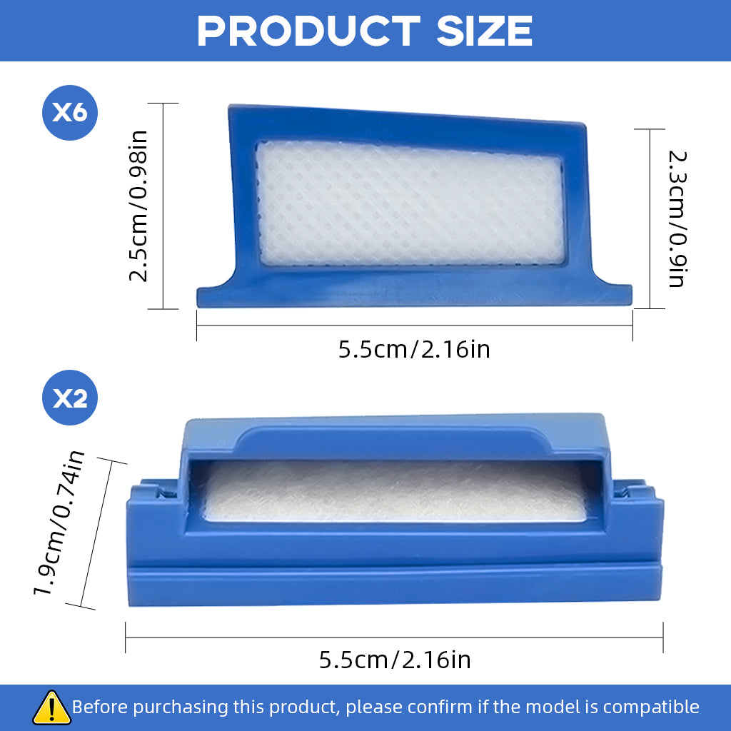 HASTHIP® Replacement CPAP Filters for Philips Respironics Dreamstation CPAP, Includes 6 Reuseable Pollen Filter & 2 Disposable Fine Filters, Compatible with DS500/DS700