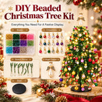 HASTHIP DIY Beaded Christmas Tree Kit with Metal Frame, Angel Topper and Colorful Beads