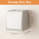 HASTHIP® Sanitary Pads Storage Box for Toilet Wall Pull-Out Utility Storage Box for 25-30Pcs Sanitary Pads, Cotton Swabs, Small Gadgets, 11.5cmx11.5cmx19.5cm