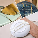 HASTHIP® Spring Plate Hangers for Home Decor Wall Decor Heavy Duty Stainless Steel Golden Spring Plate Hangers for 5.5''-8'' Dia Plates