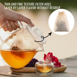 HASTHIP® Disposable Tea Filter Bags for Loose Tea Unbleached Wood Pulp Filter Bags Drawstring Leaking Proof Design Travel Portable Tea Filter Bags for Water Bottle, Pot, Cups, Mug, Pack of 100
