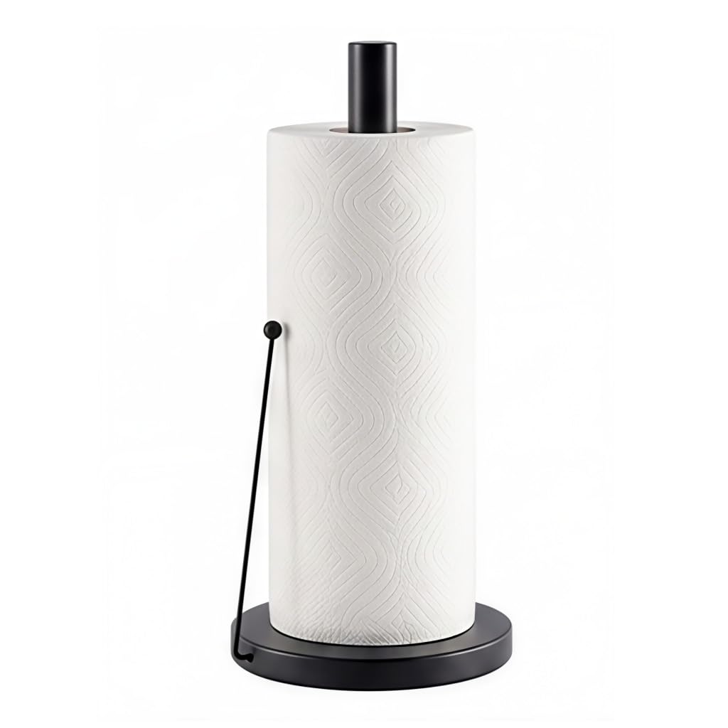 HASTHIP Paper Towel Holder with Anti-Roll Arm and Weighted Base for Countertop Use