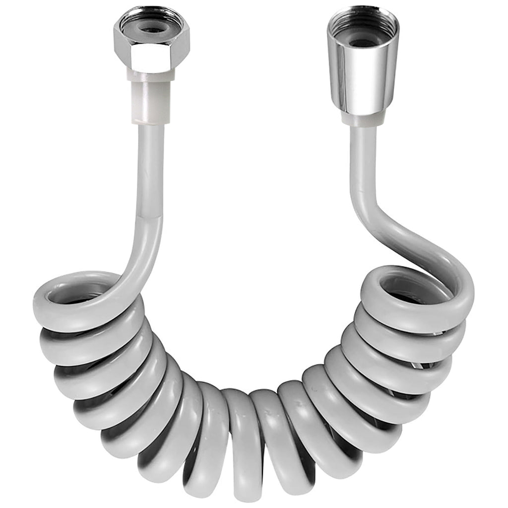 HASTHIP® 6.6ft Flexible Bidet Sprayer Hose Spring Coil Hose Toilet Bidet Modification Water Hose Universal Stainless Steel Connectors for Most Plumbing System Threading