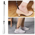 HASTHIP® Retractable Shoe Horn Metal Shoe Horn 30.7 inches Long Handle Stainless Steel Adjustable Shoe Horn Flexible Spring Design Shoe Horn