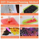HASTHIP® Diamond Painting Kit 12x16 inch DIY Diamond Art Craft Kit Lakeside Town Scenery Diamond Painting Material Kit for Home Wall Decor Home Gift, with Tools and Accessories