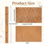 HASTHIP Wild Flower Vintage Floral Matte Wrapping Paper Roll for Gifts and Creative Projects