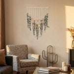 HASTHIP Artificial Eucalyptus Wall Hanging with Green Foliage and 15.7-Inch Wooden Rod