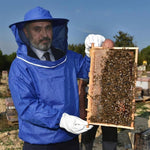 HASTHIP Beekeeping Suit Top with Detachable Veil and Elastic Cuffs for Outdoor Work