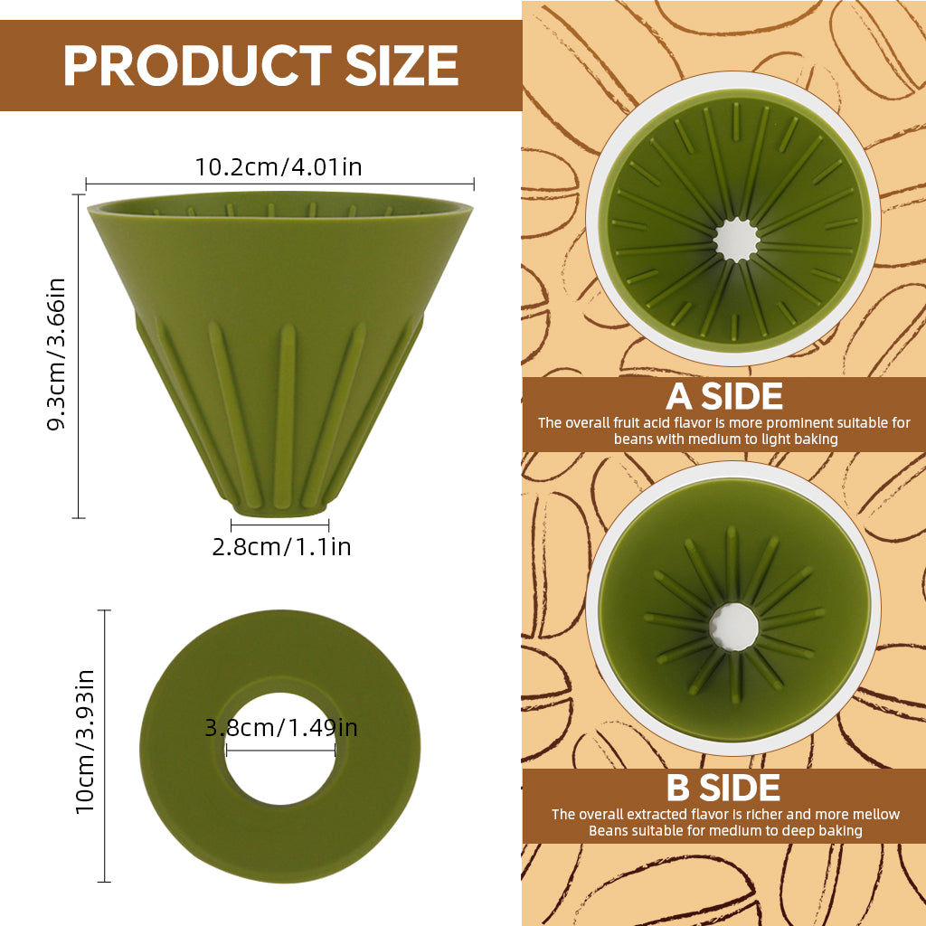HASTHIP® Coffee Dripper, Reusable Silicone Coffee Filter,
