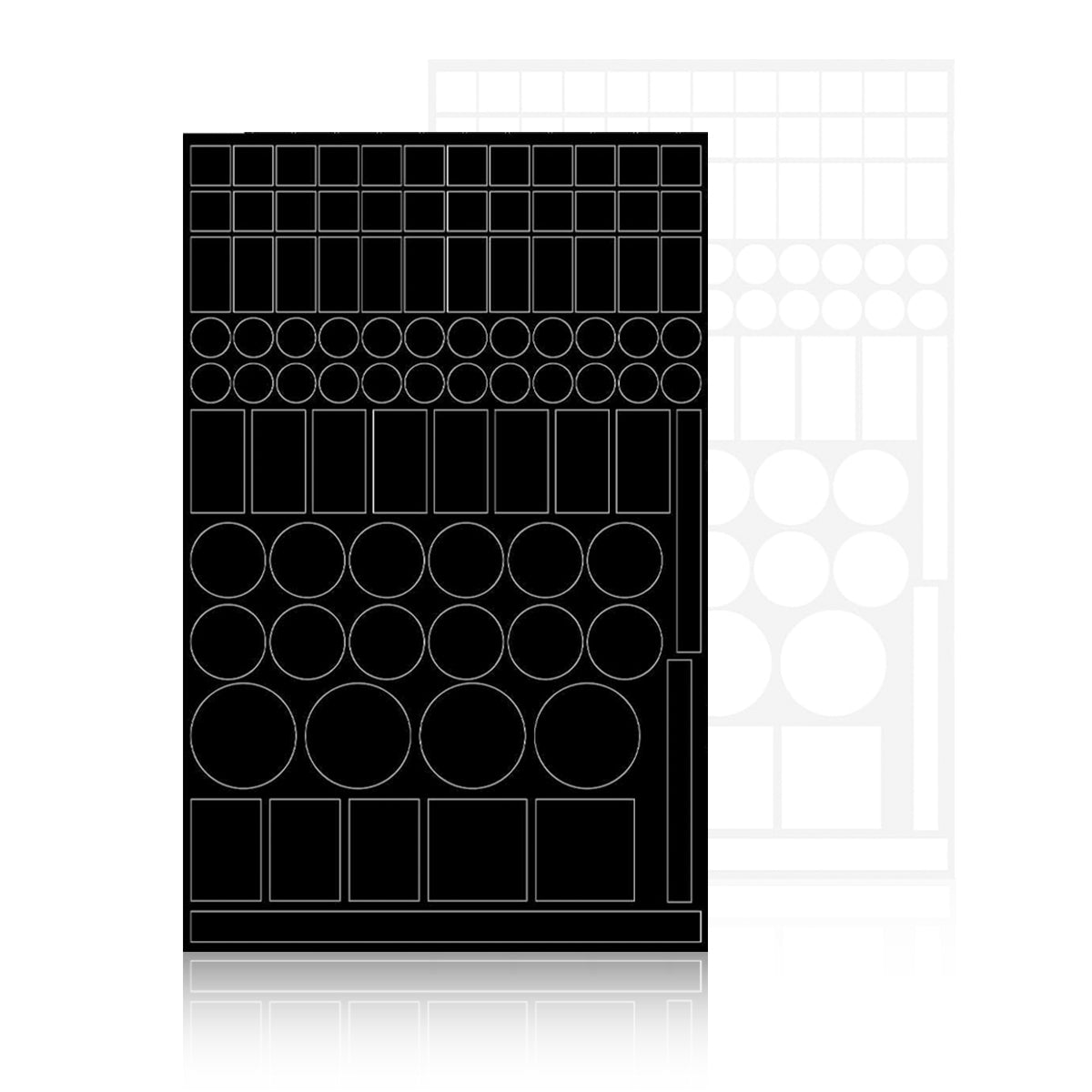 HASTHIP® 2 Sheets Blackout Stickers 140Pcs Multi Sized & Shaped LED Indicator Cover Stickers Self Adhesive Blackout Dot Stickers for Indicator Lights on Wall Switch, Air Conditioner, TV, More